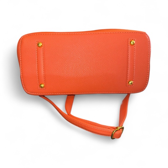 Elegant Orange Handbag (Wirkin) with Floral Accents & Cherries NWT - Picture 5 of 9